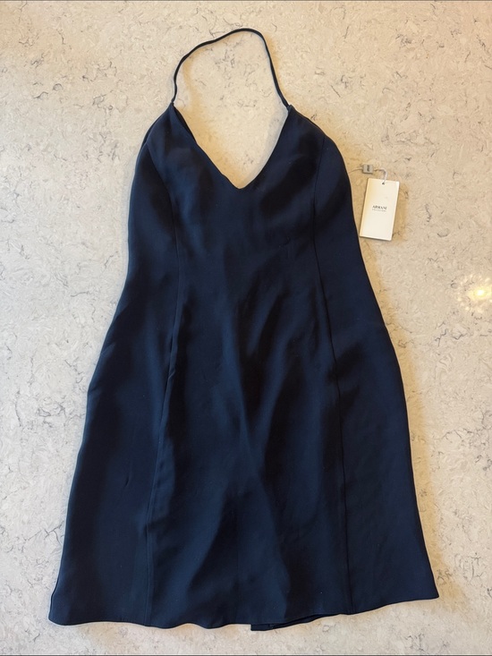 Armani Collezioni Dresses & Skirts - Armani Collezioni NWT 100% silk black cowl with halter strap neck cocktail dress